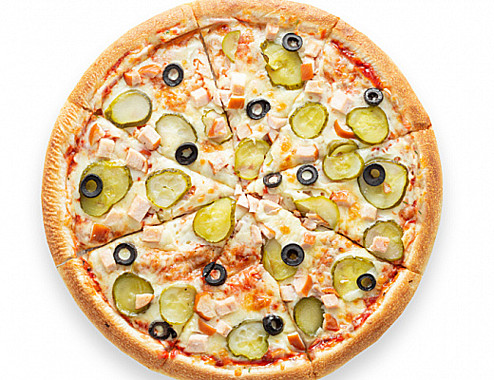 Пицца с копченой курицей